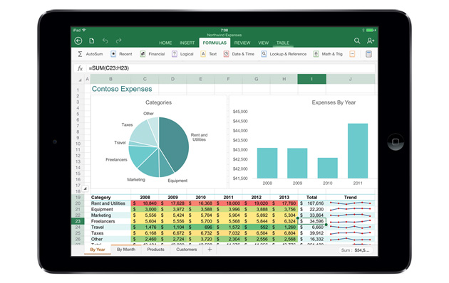 Microsoft Excel (for iPad) Review