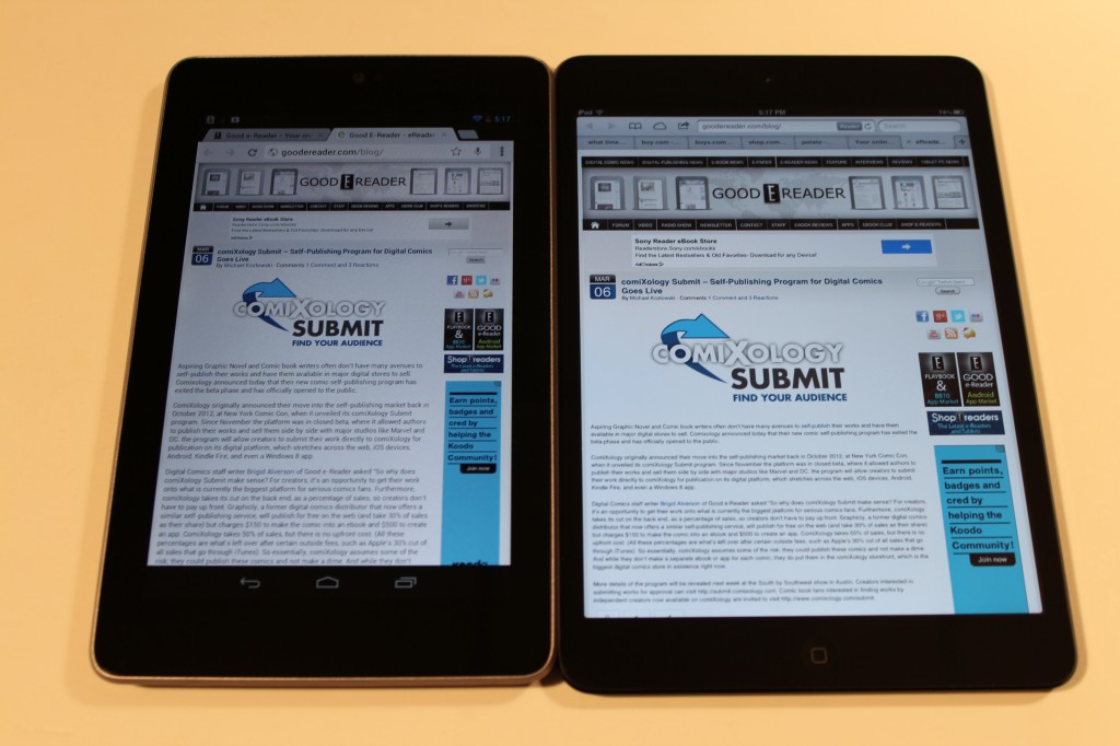 nexus 7 vs 8