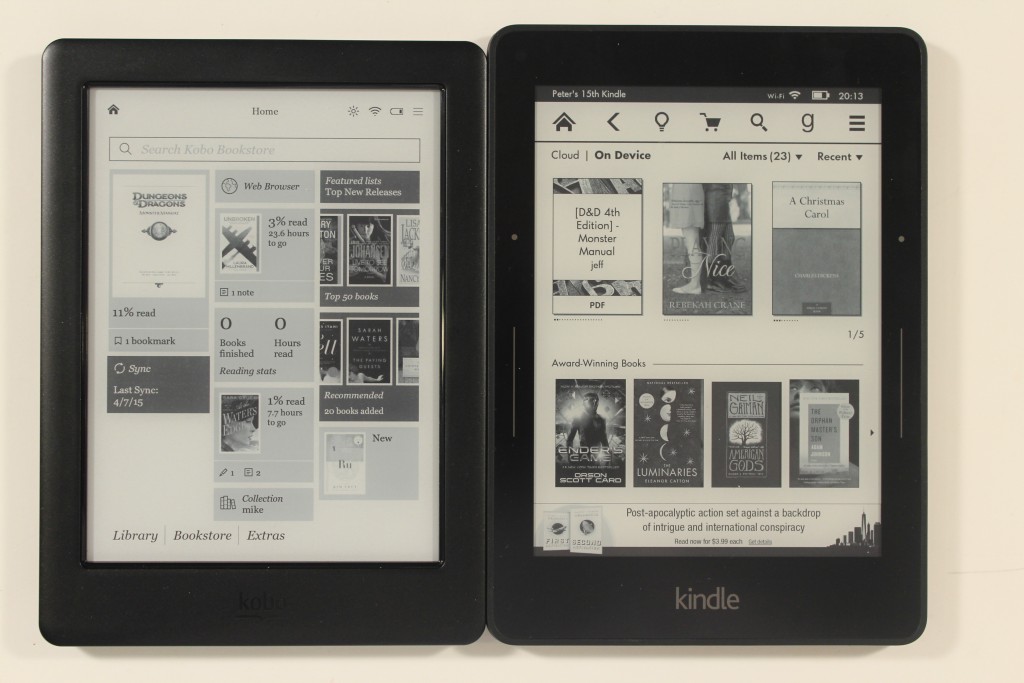 Kobo Glo HD VS Amazon Kindle Voyage - Good e-Reader