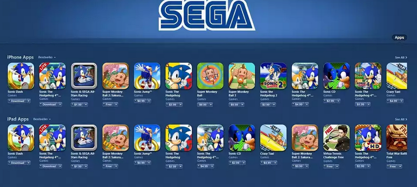 SEGA Apps on the App Store