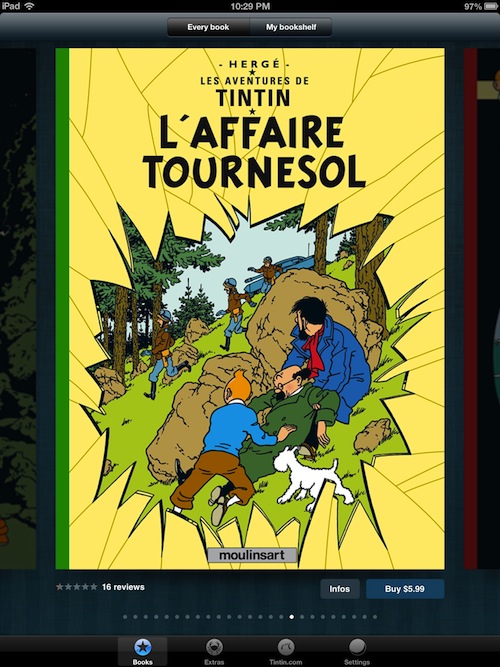 Combina com o Tintin na App Store