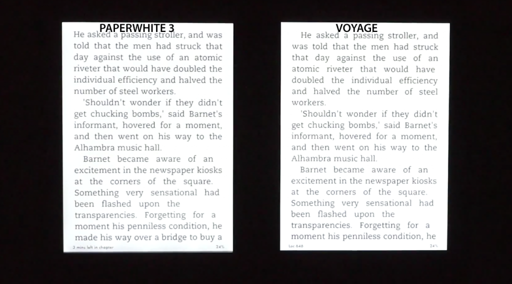 Amazon Paperwhite 3 Vs Kindle Voyage Glowlight Test Good E Reader