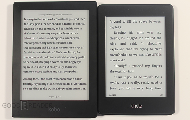 Kobo Aura Hd Vs Amazon Kindle Paperwhite 2