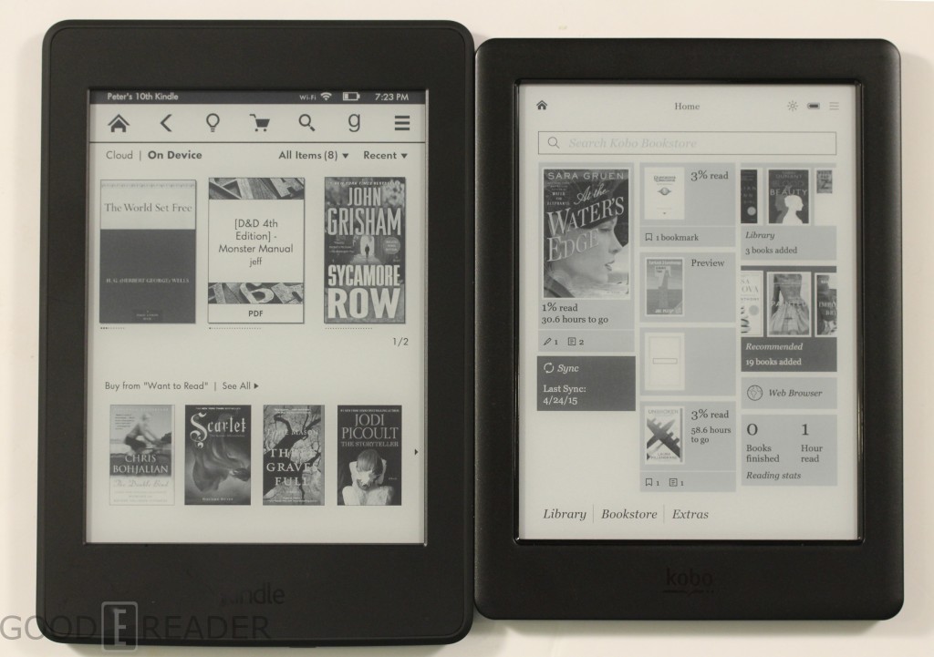 Amazon Kindle Paperwhite 3 vs Kobo Glo HD - Good e-Reader