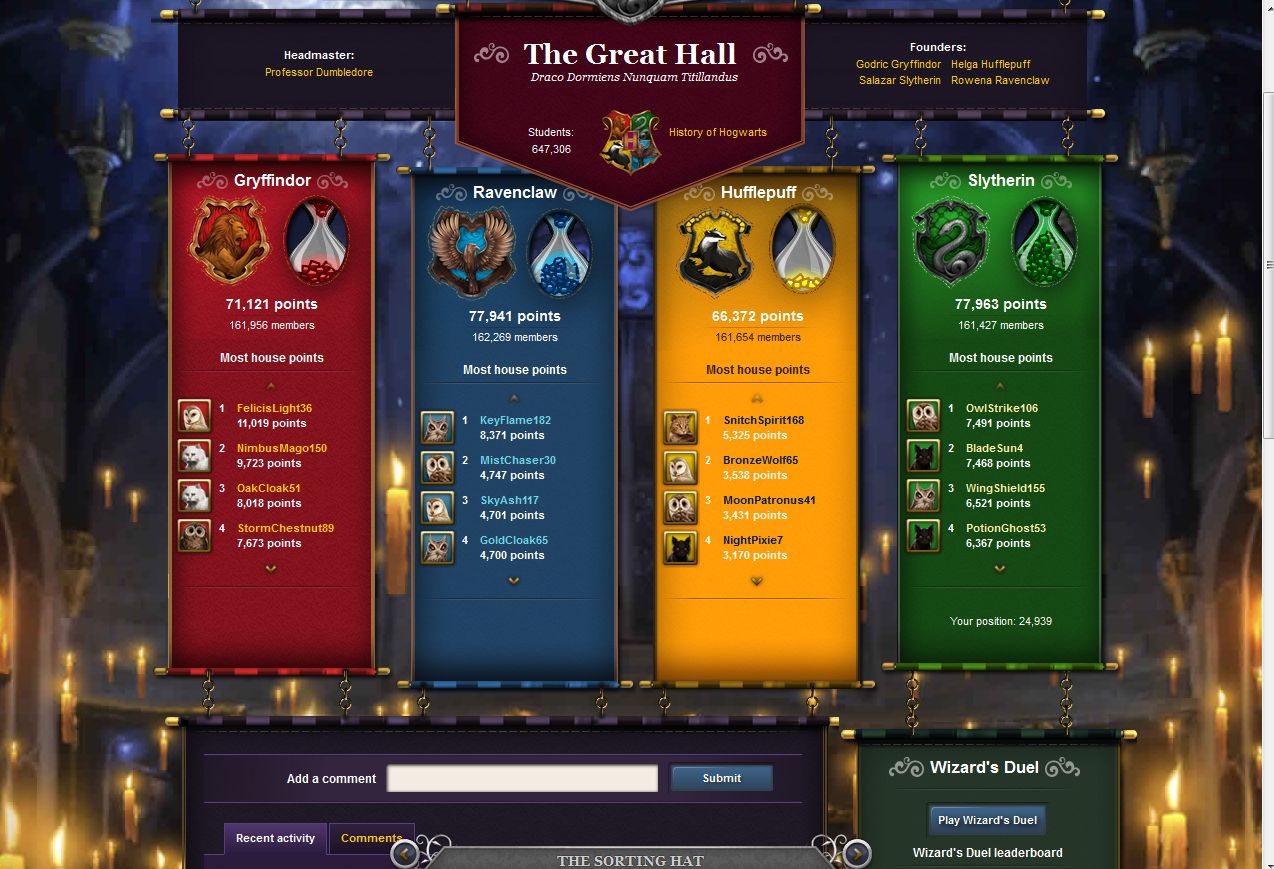 Guia dos quizzes em Harry Potter: Hogwarts Mystery