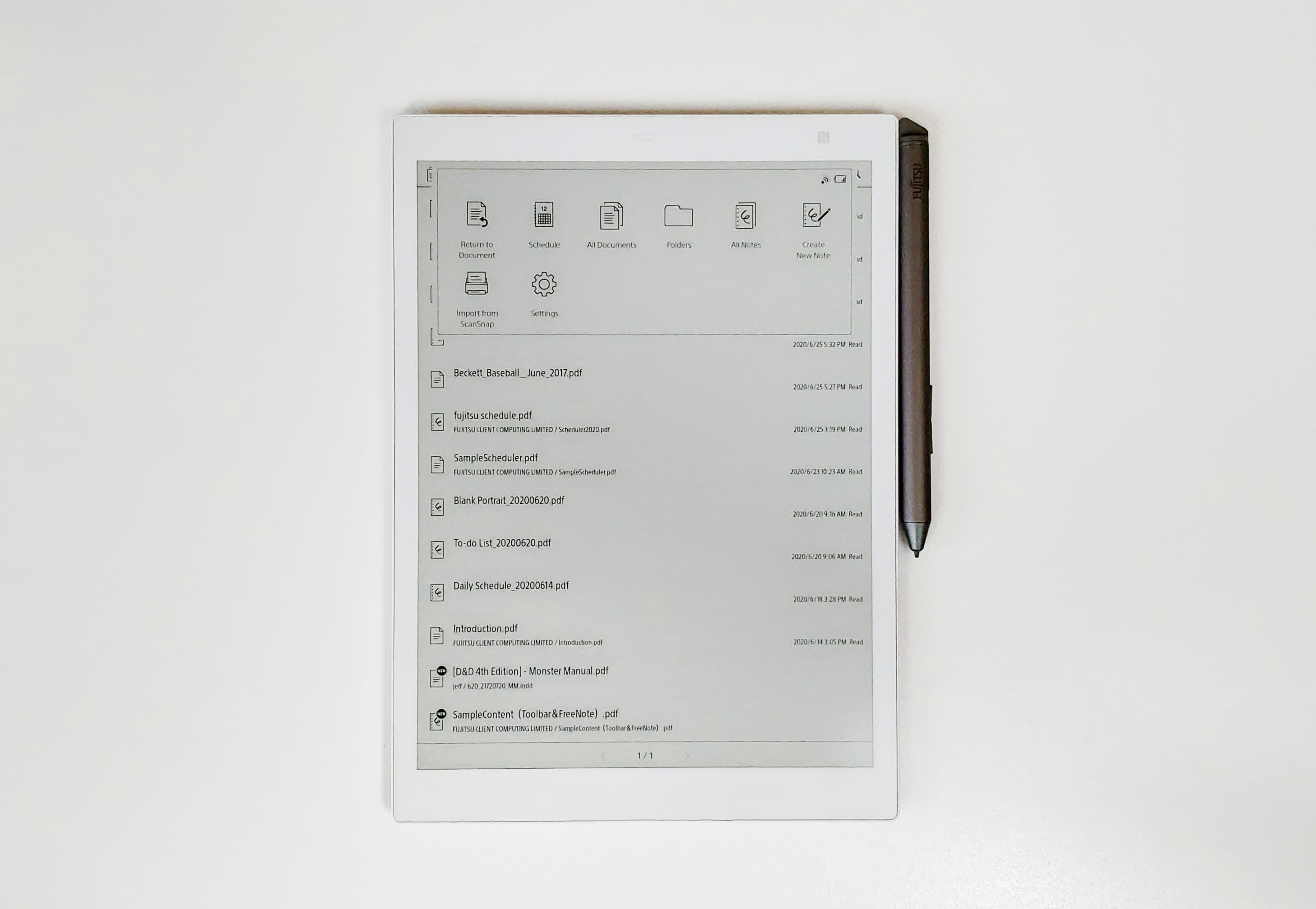 Hands On Review Of The Fujitsu Quaderno A5 Good E Reader