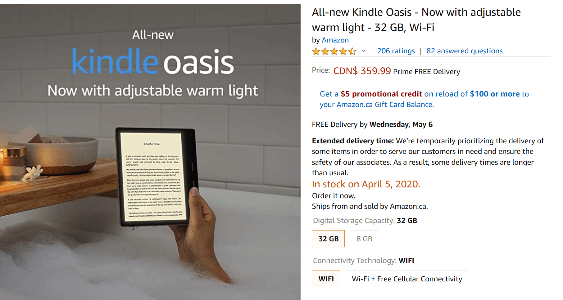 ال Kindle يباع Oasis 3 في كندا 66