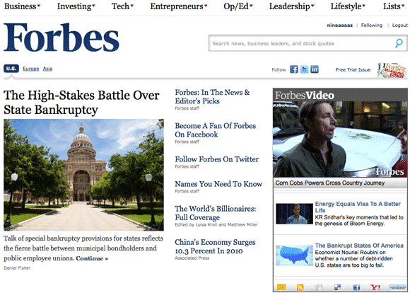 homepage